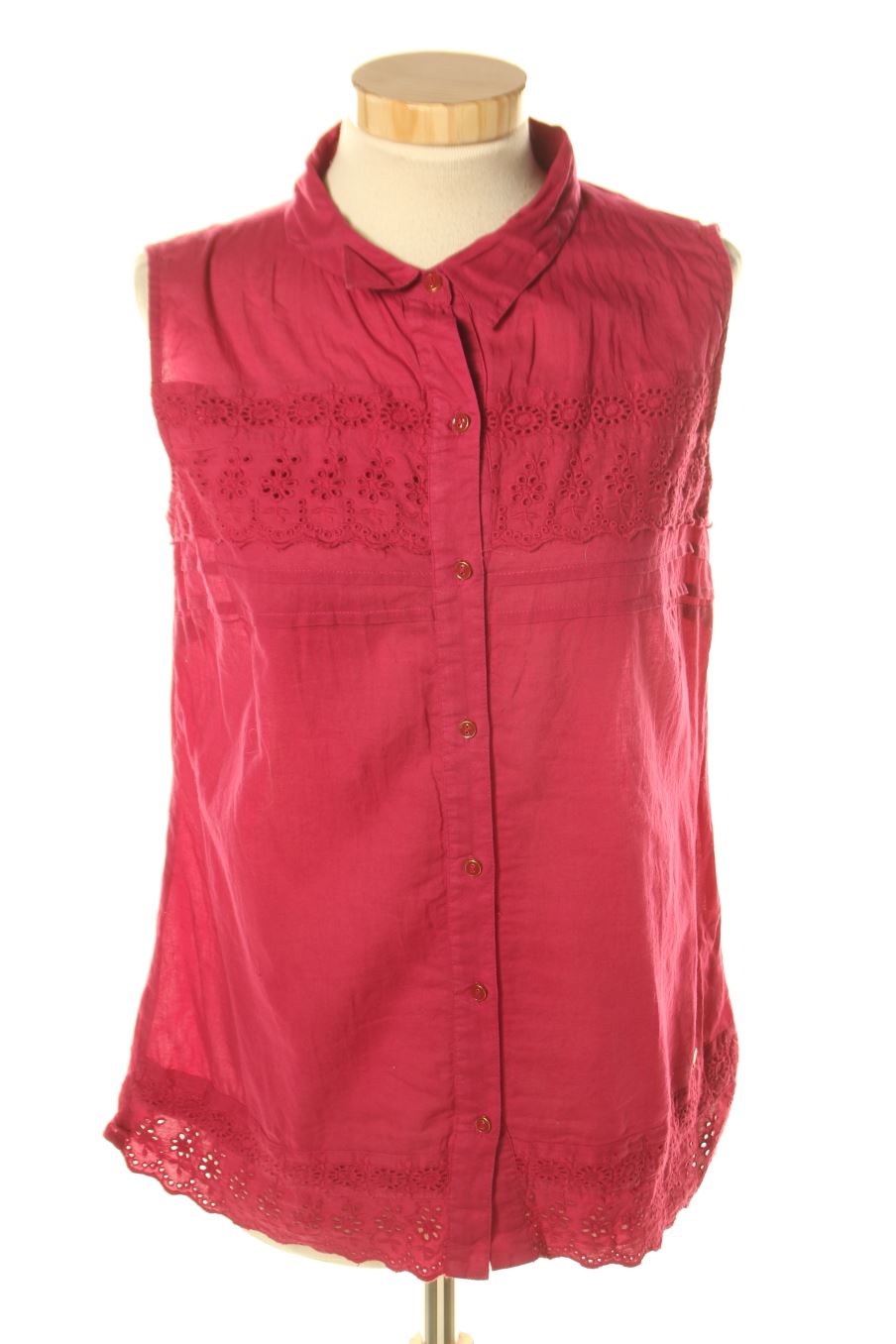 Chemise sans manches Milano de la taille S, de couleur pourpre