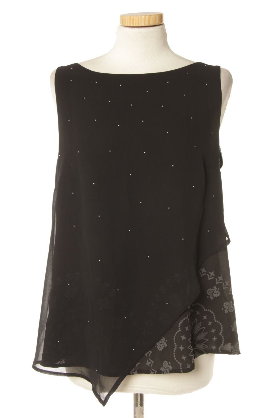 Top Desigual de la taille L, de couleur noir