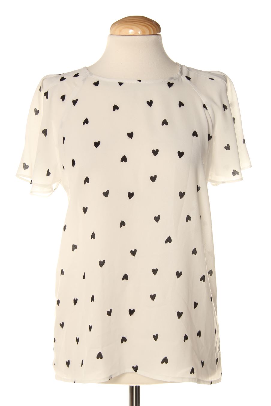 Blusa de manga corta de Calliope de la talla M, de color blanco