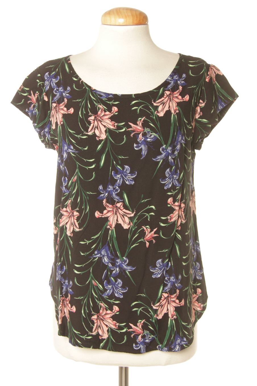 Kurzärmelige Bluse von Only Größe 34, Farbe Geblümt, für