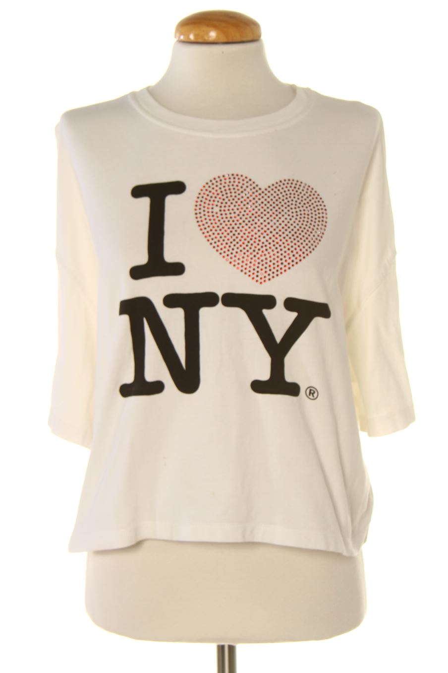 T-shirt Bershka de la taille XS, de couleur blanc