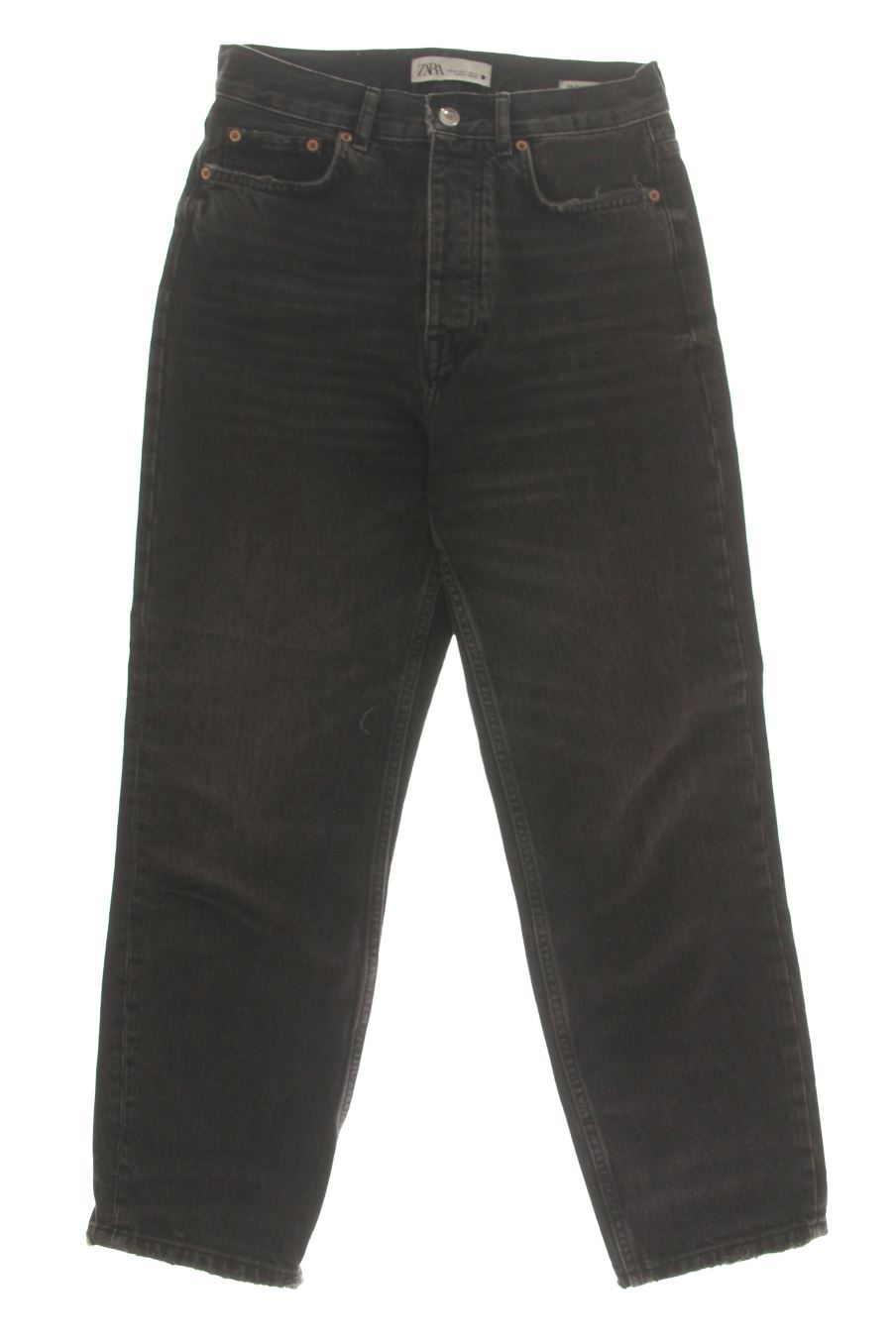 Vaqueros de Zara de la talla 36, de color negro de ropa vaquera