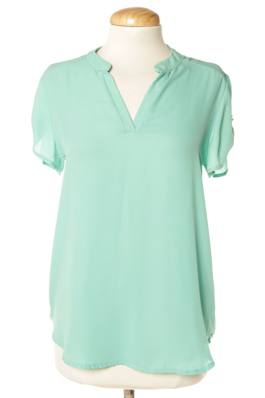 Blusa de manga corta de Sweet RAIN de la talla XS, de color turquesa