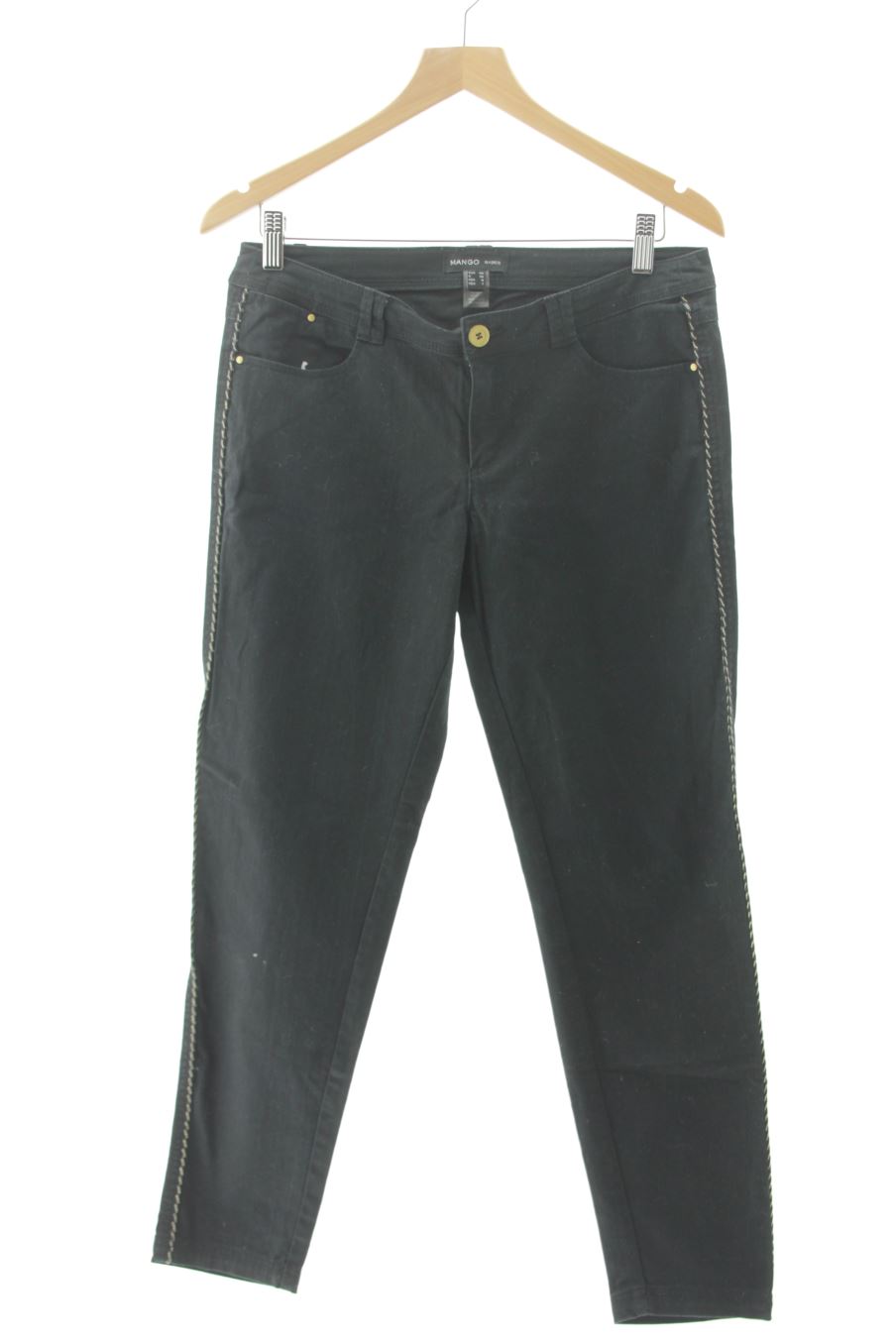 Jeans Mango de la taille 40, de couleur noir de denim