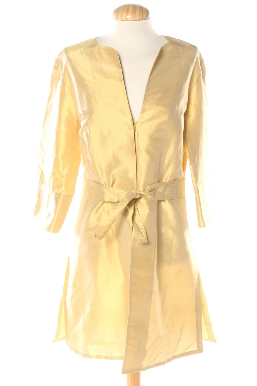 Gilet Roberto Verino de la taille 40, de couleur jaune de soie