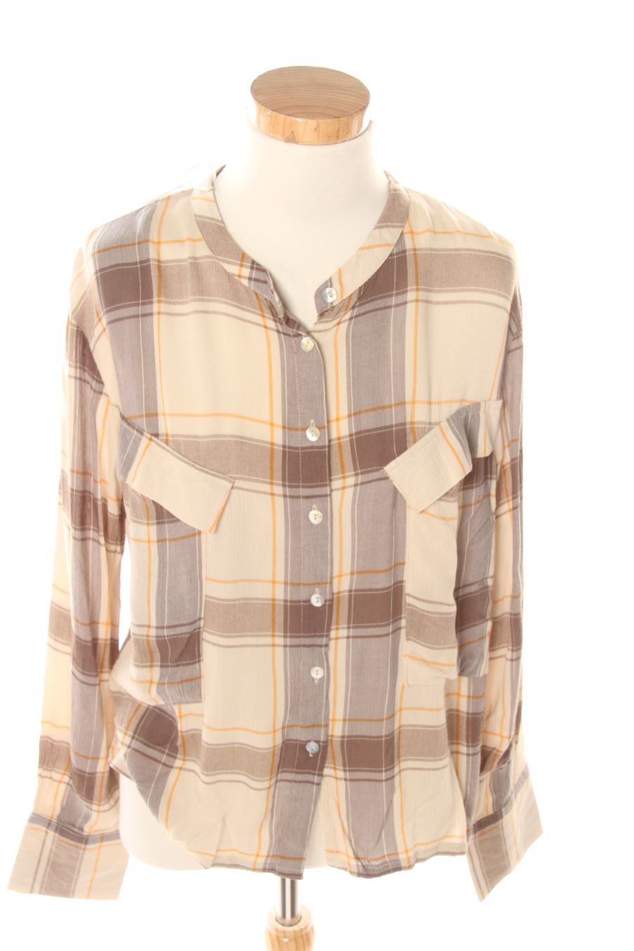 Blouse à manches longues Camaieu de la taille S, de couleur carreaux