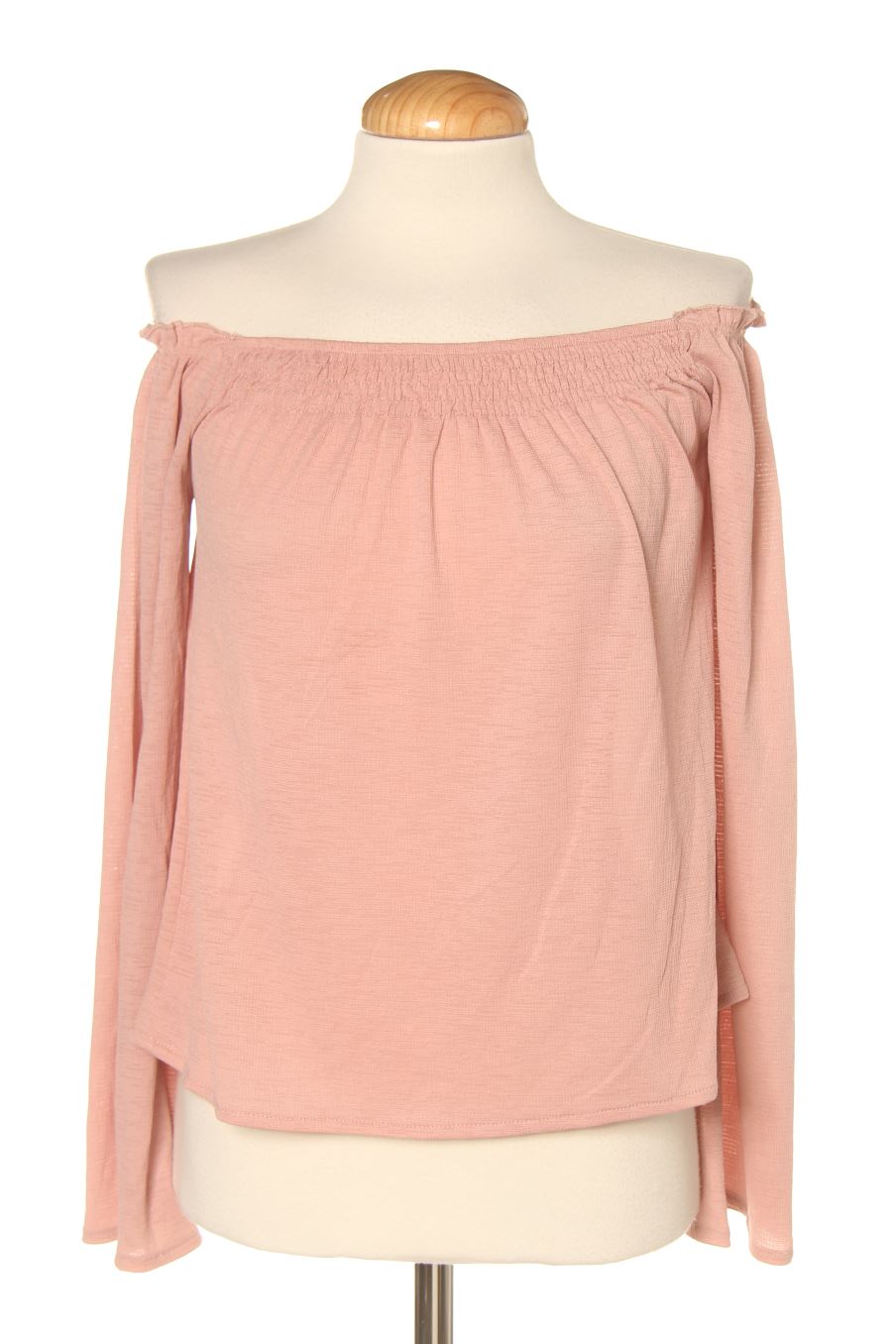 Blusa de manga larga de Bershka de la talla XS, de color rosa