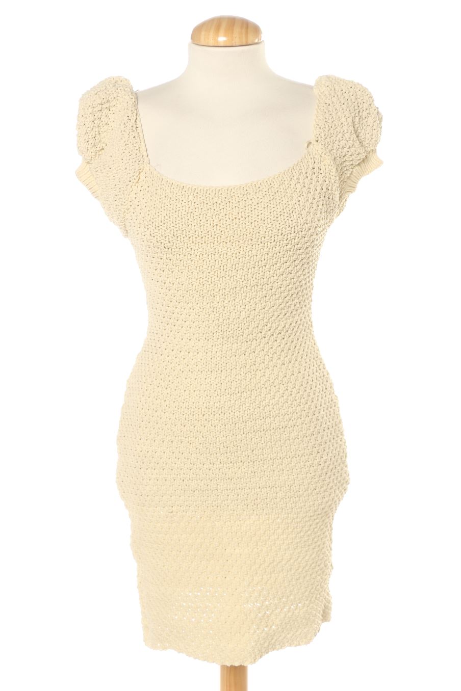 Vestito casual de Zara de la talla S, de color beige
