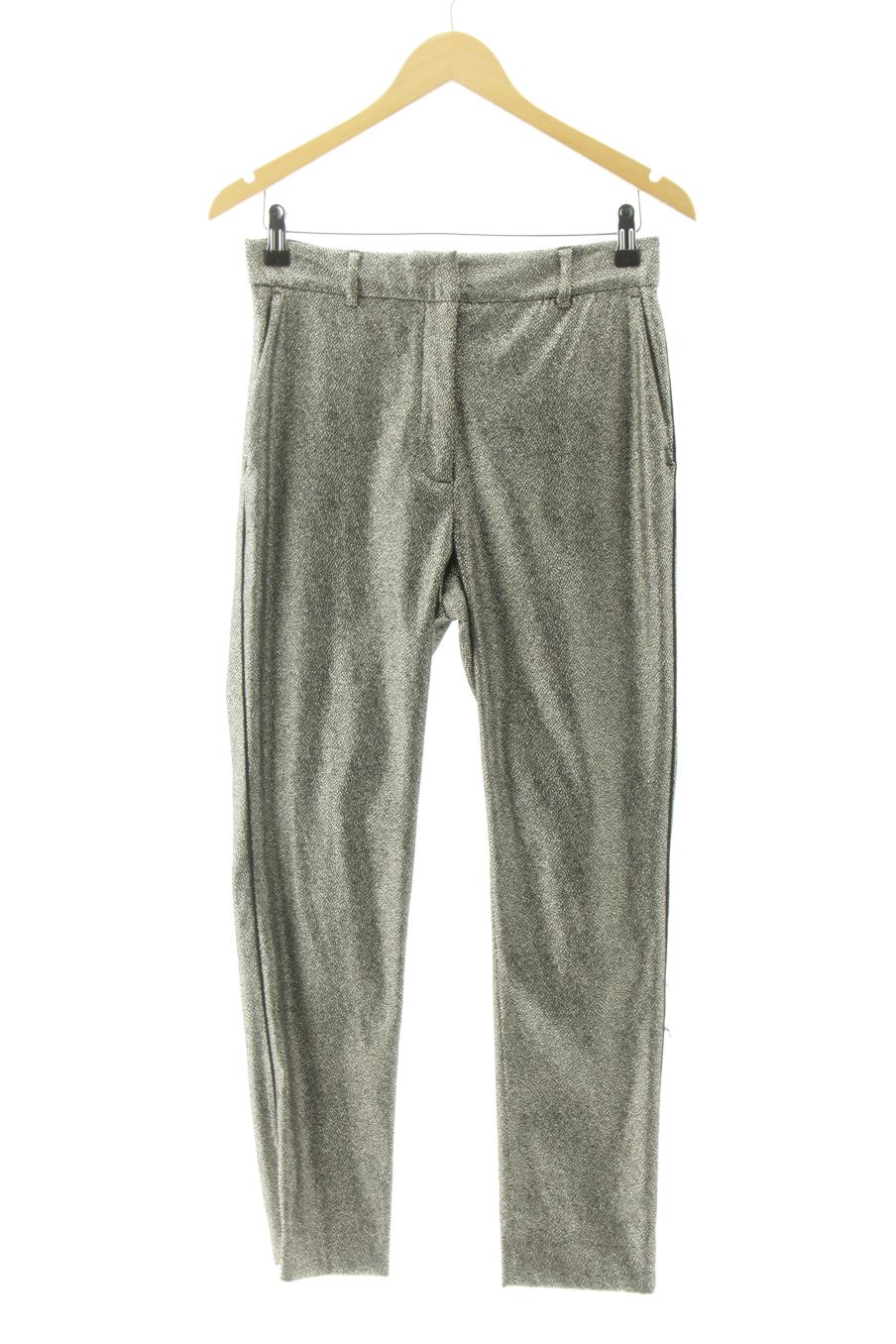 Pantalón de Uterqüe de la talla M, de color plateado
