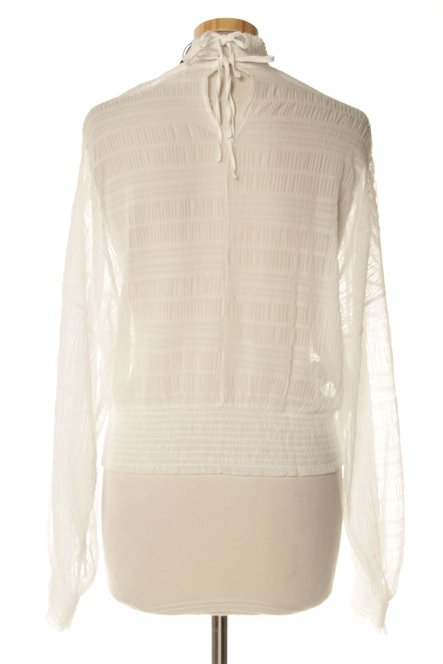 Blouse à manches longues Mango de la taille S, de couleur blanc