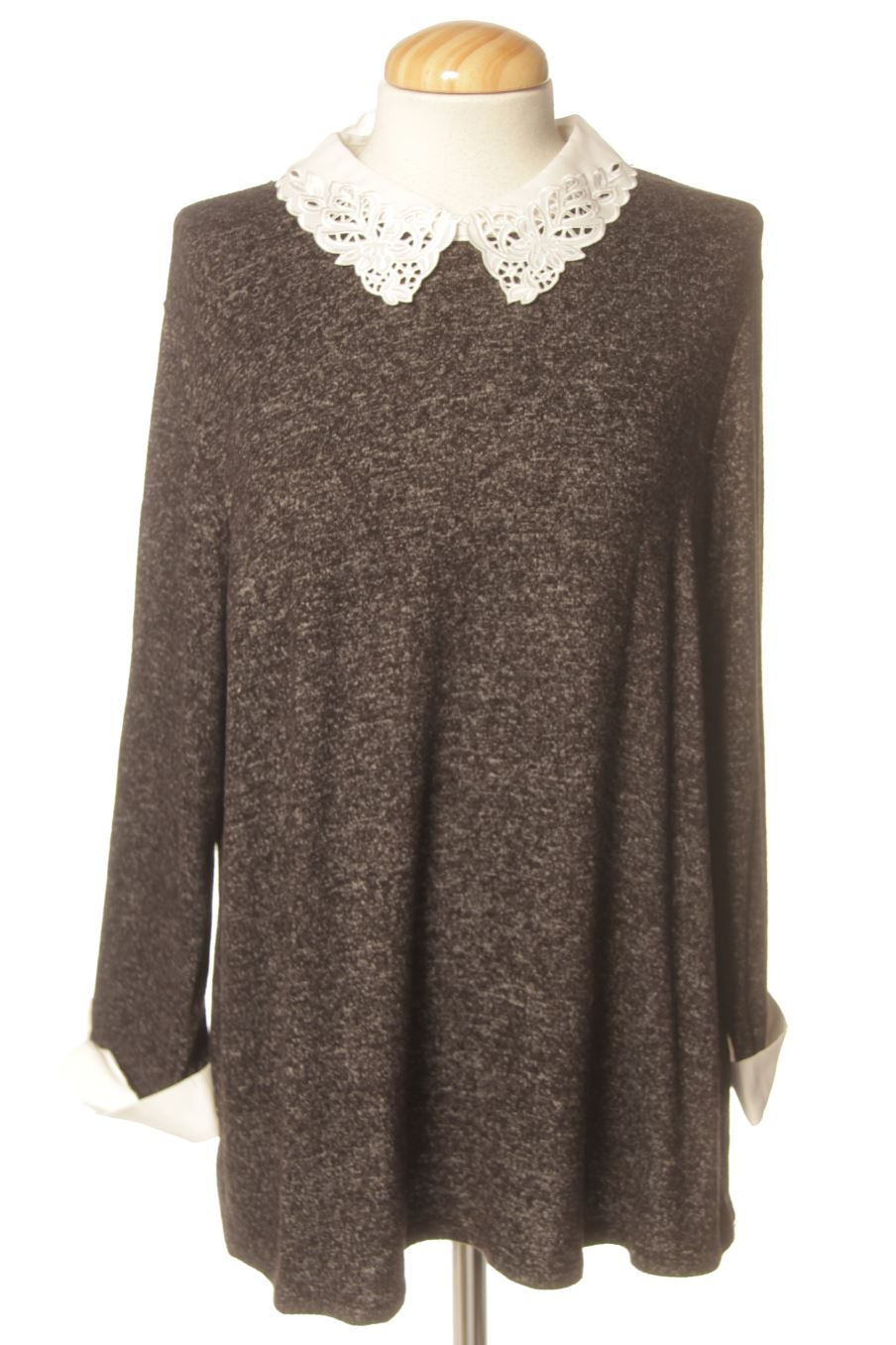 Pull faith and joy de la taille XL, de couleur gris