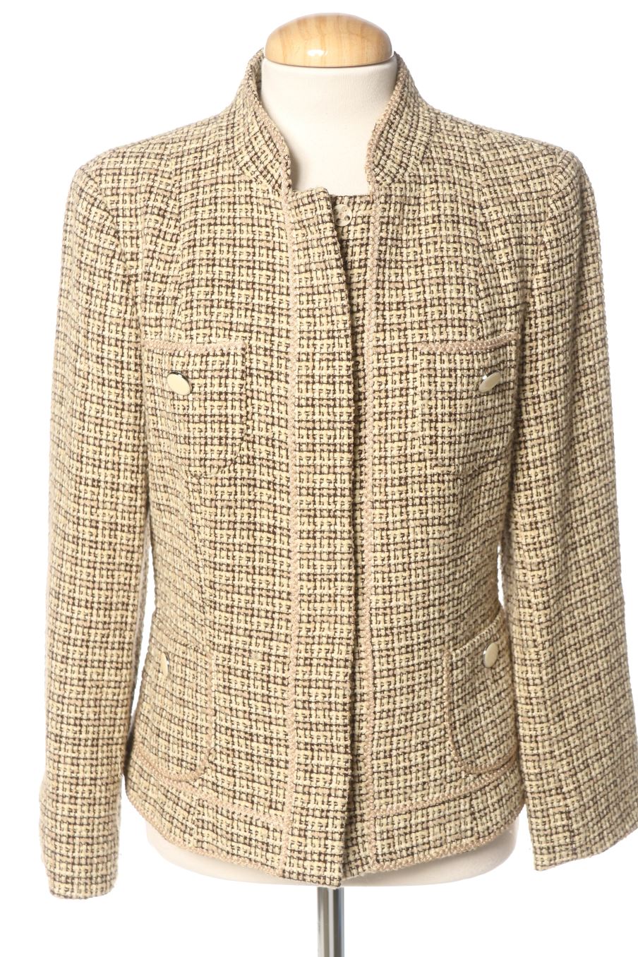 Gilet Zara de la taille 38, de couleur beige