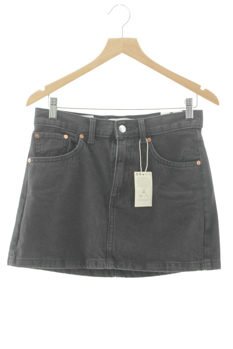 Jupe Mango de la taille S, de couleur noir de denim