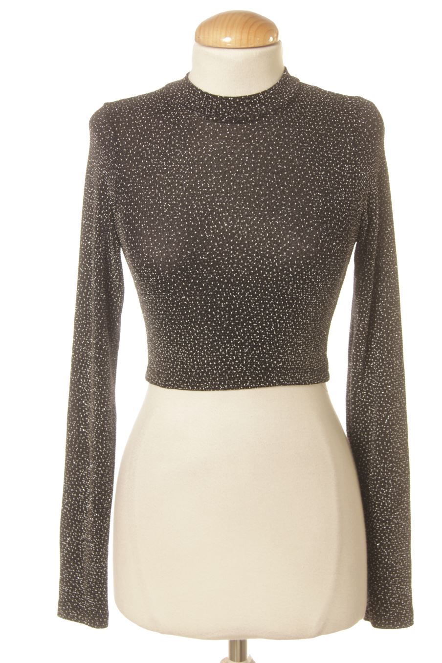 Blusa de manga larga de Pull & Bear de la talla S, de color plateado
