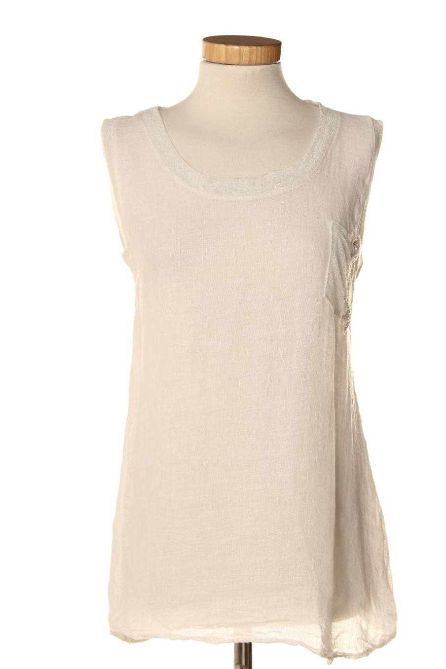 Top Made in italy de la taille S, de couleur blanc