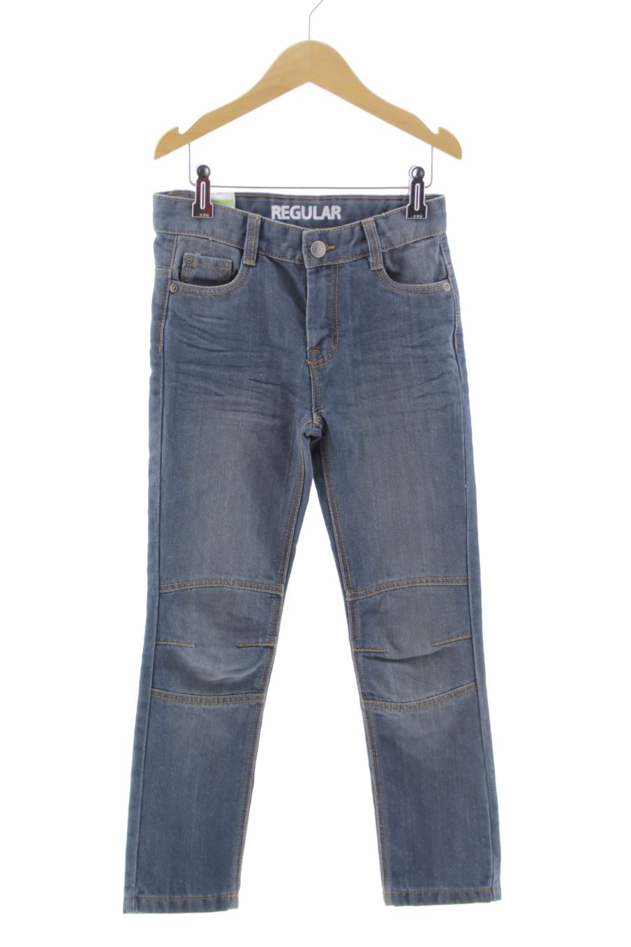 Jeans Vertbaudet de la taille 8 ans de denim avec une étiquette