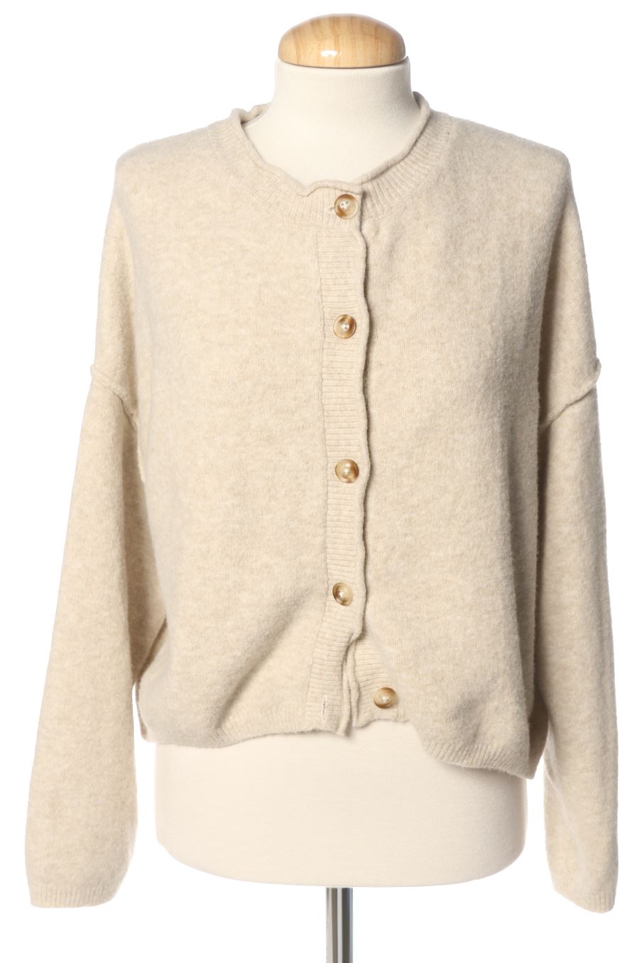 Giacca de Pull & Bear de la talla L, de color beige