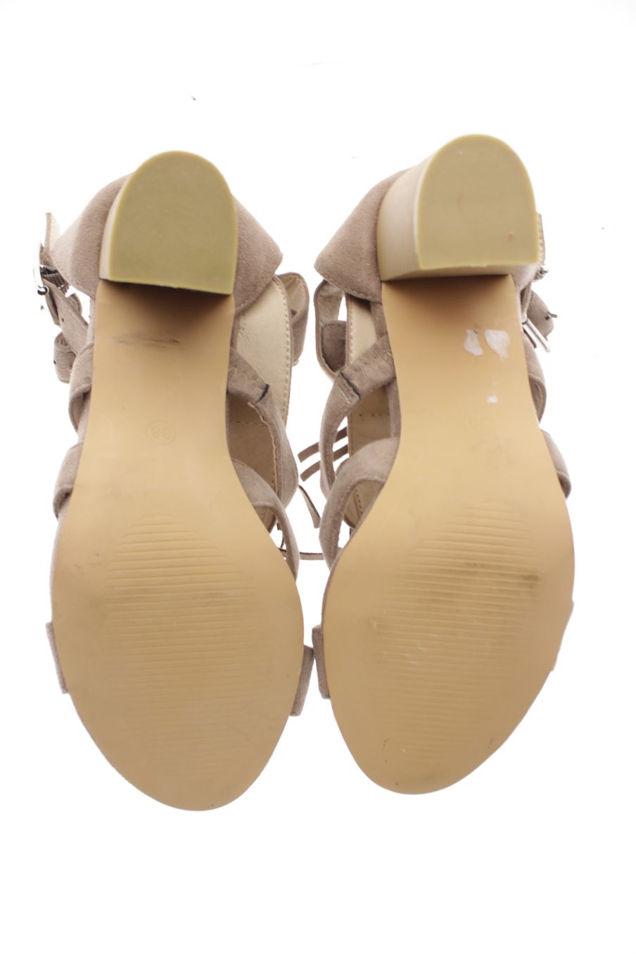 Sandalias tacon de Tolentino de la talla 38, de color marrón de