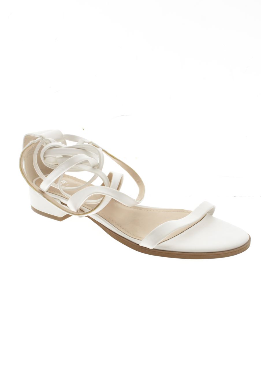 Sandalias planas de H&M de la talla 38, de color blanco de