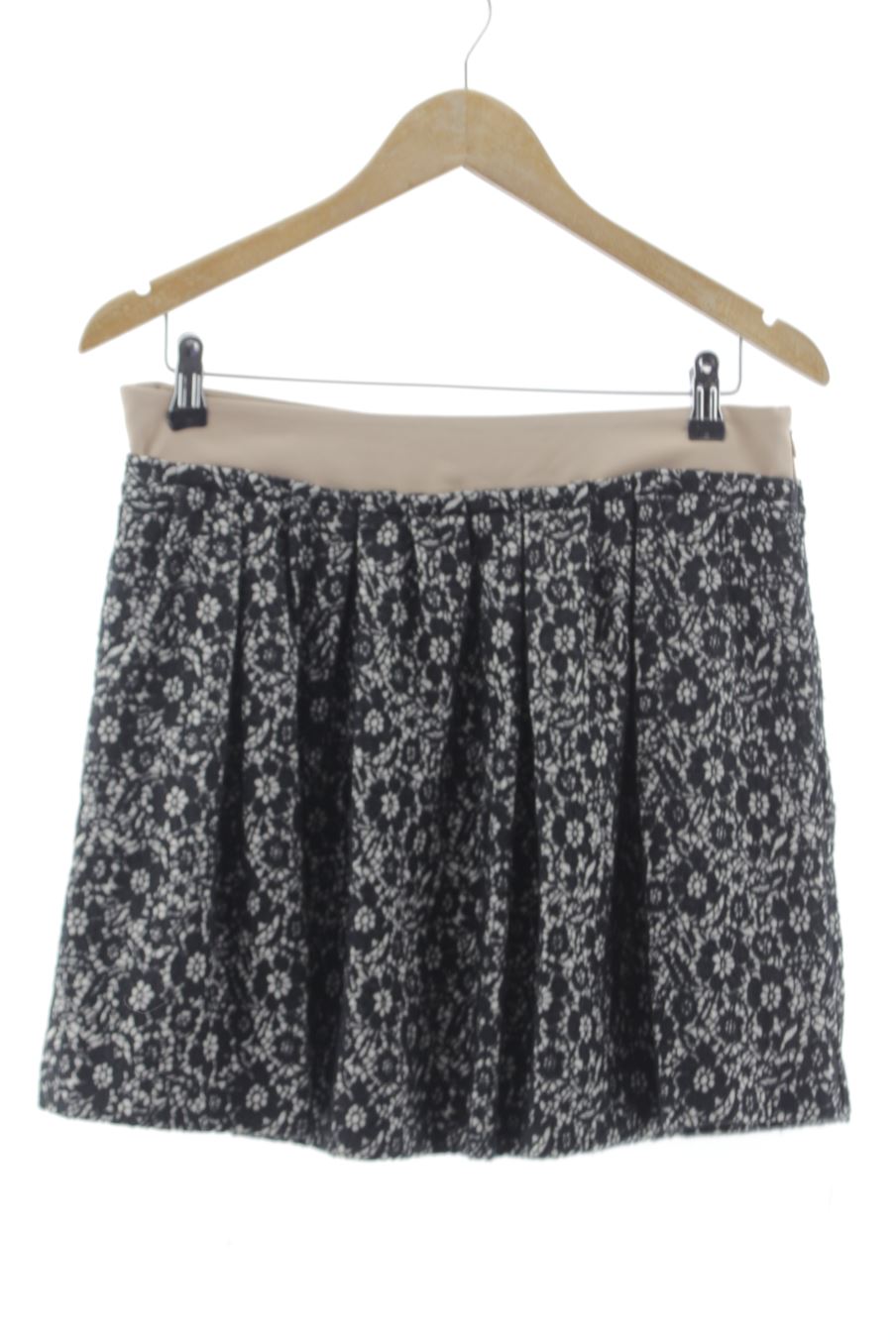 Aufwändiger Rock von Massimo Dutti Größe 40, Farbe Schwarz, für