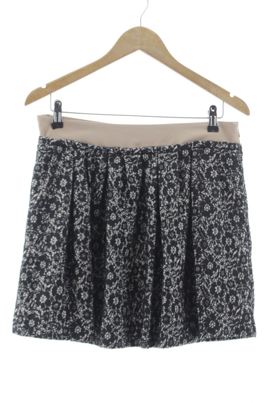 Aufwändiger Rock von Massimo Dutti Größe 40, Farbe Schwarz, für