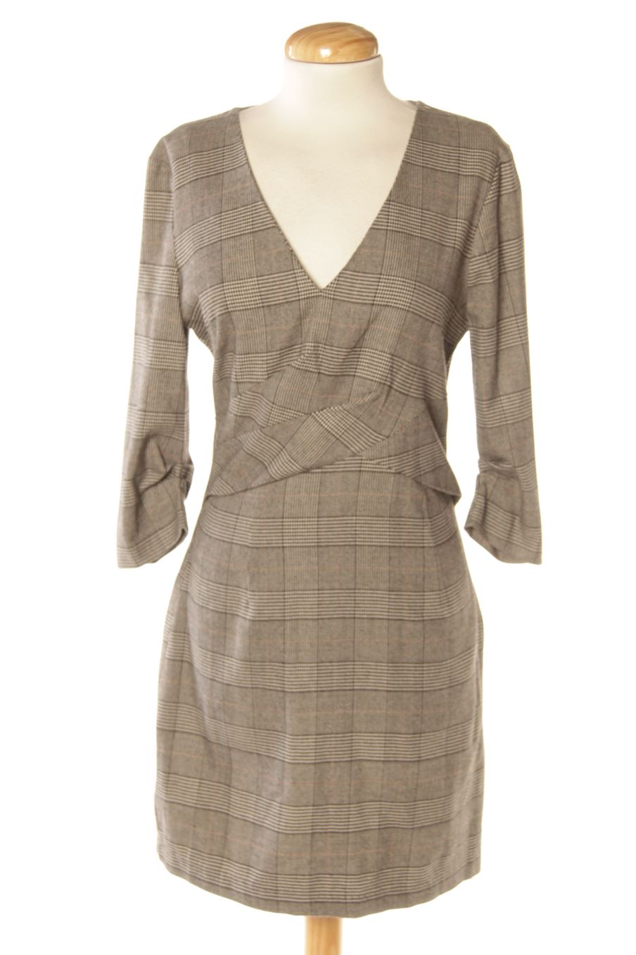 Robe casual Zara de la taille S, de couleur carreaux