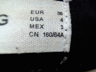 Jeans Made in italy de la taille 36, de couleur noir de denim