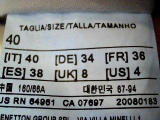 Hose von Benetton Größe 38, Farbe Grau, für