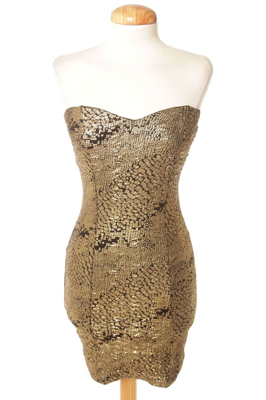 Robe casual Amisu de la taille 34, de couleur doré