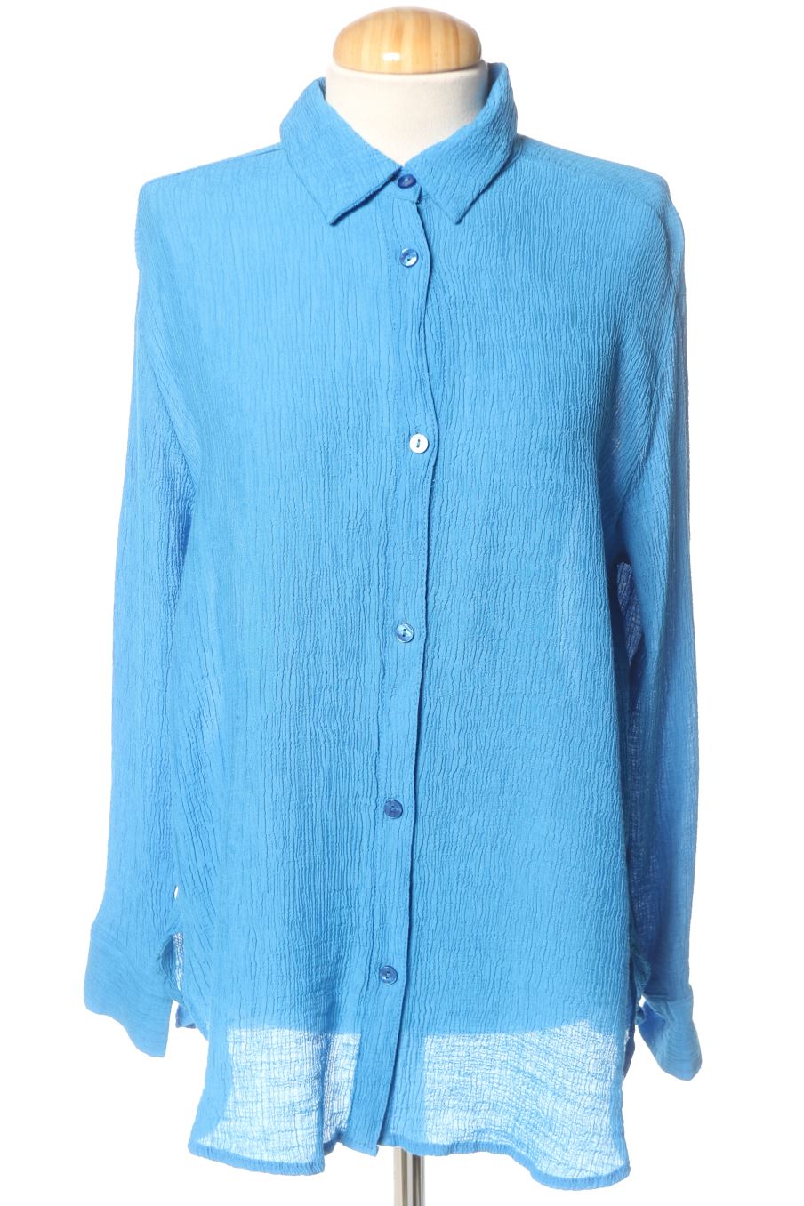 Chemise Bershka de la taille XS, de couleur bleu