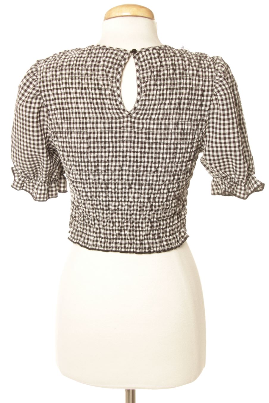 Blouse à manches courtes H&M de la taille S, de couleur carreaux