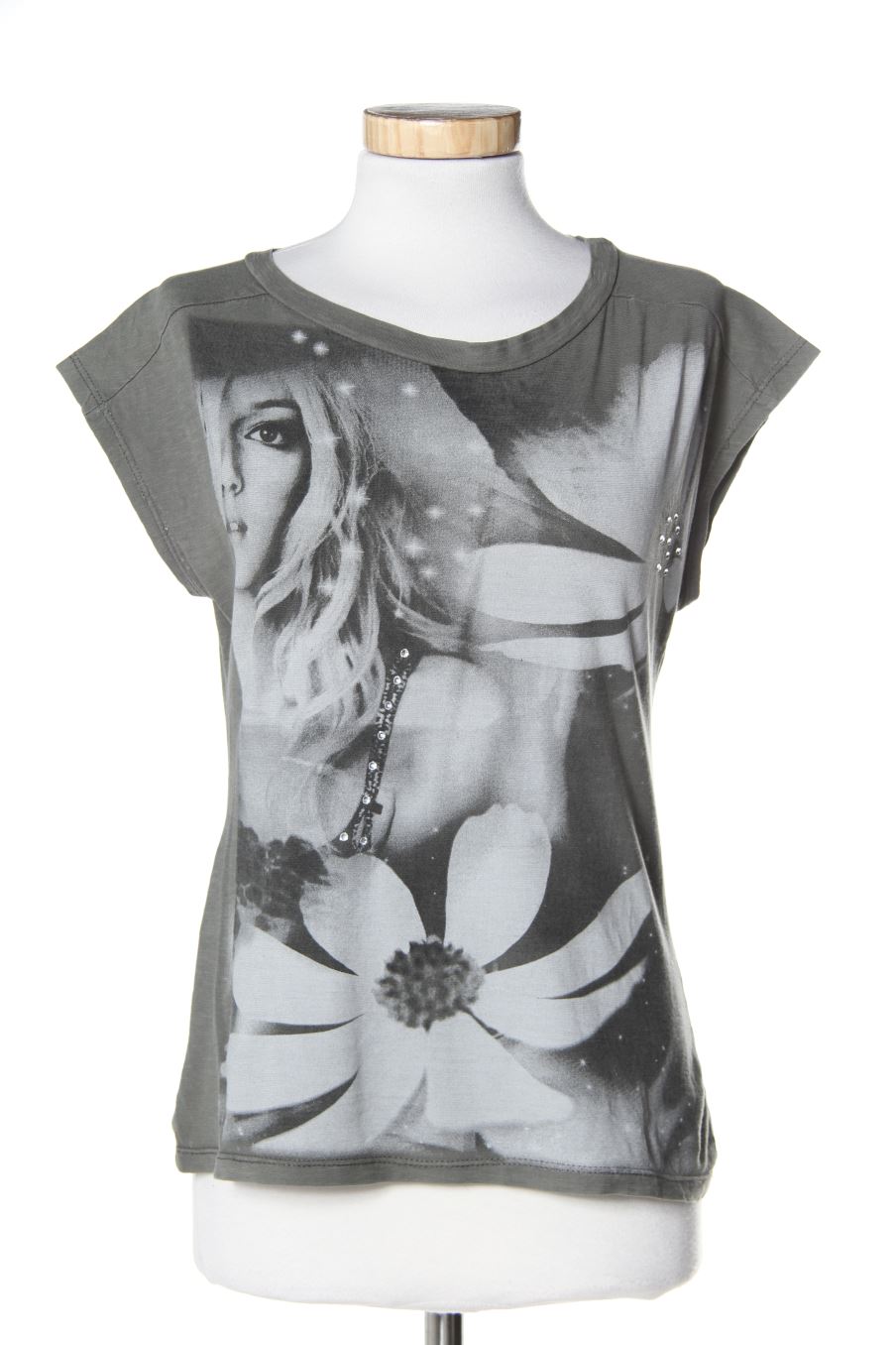 T-shirt i love vitamina de la taille S, de couleur vert
