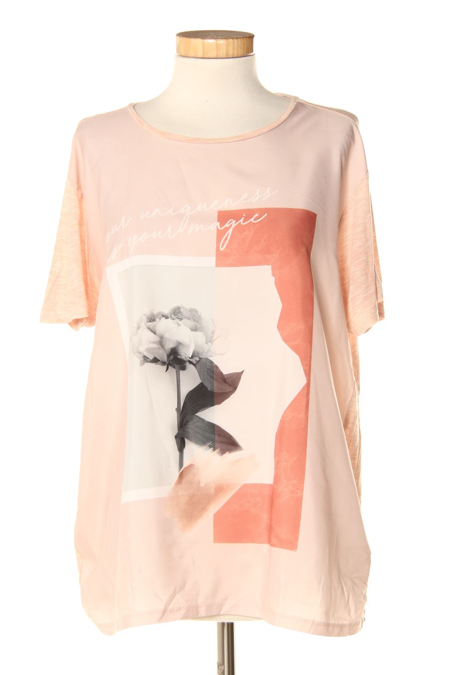Blusa de manga corta de Tiffosi de la talla L, de color rosa