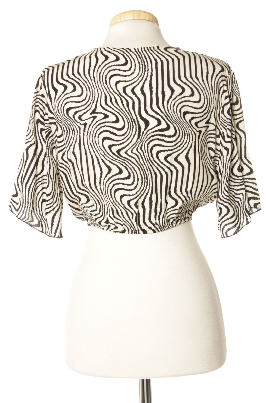 Blusa de manga corta de PERCENTIL de la talla S, de color negro