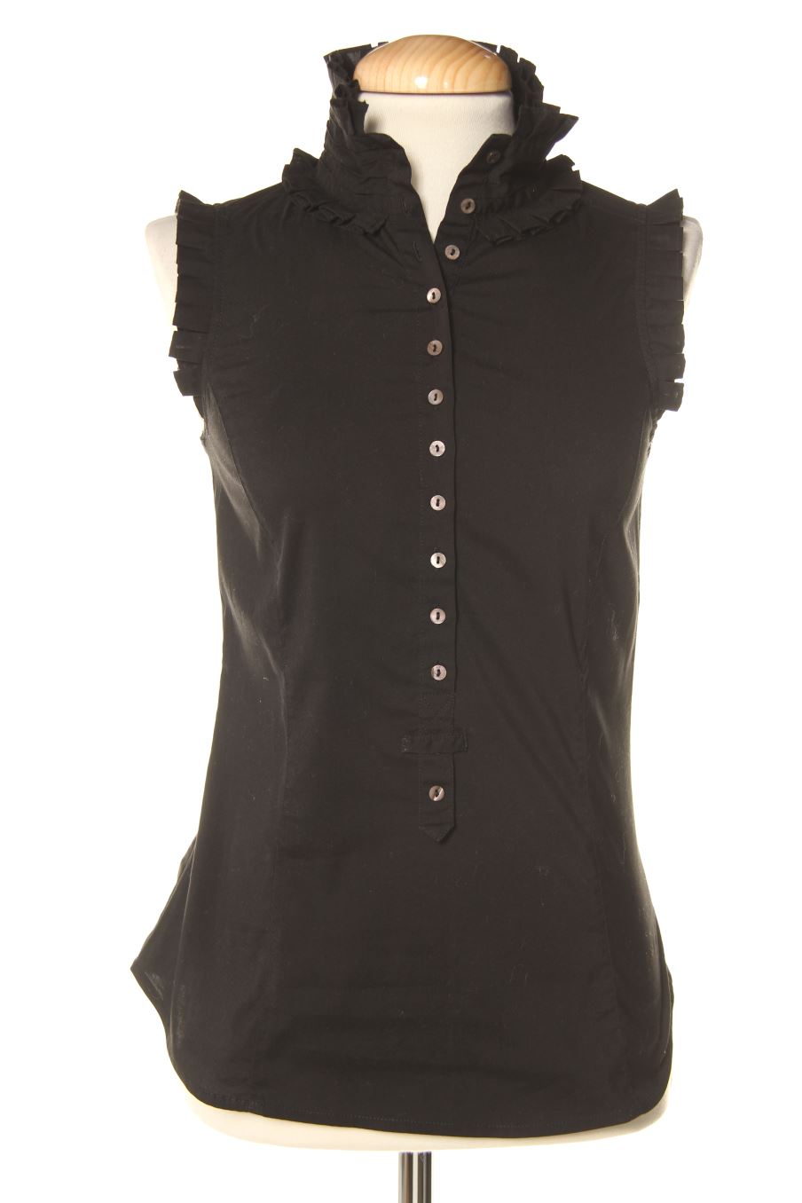 Camisa sin mangas de Zara de la talla S, de color negro