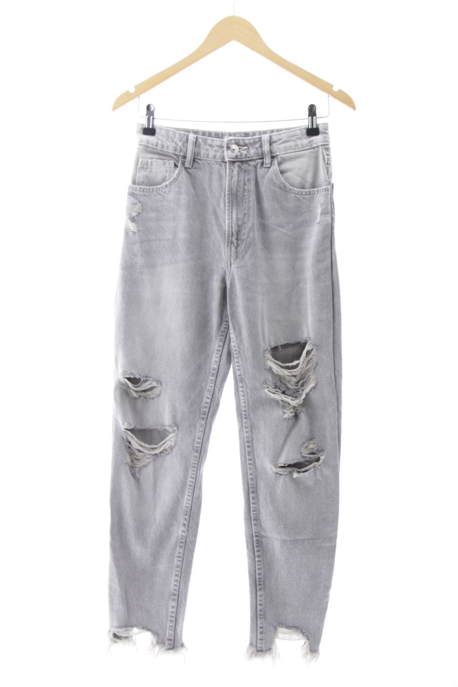Jeans von Bershka Größe 36, Farbe Grau, aus Jeanskleidung für
