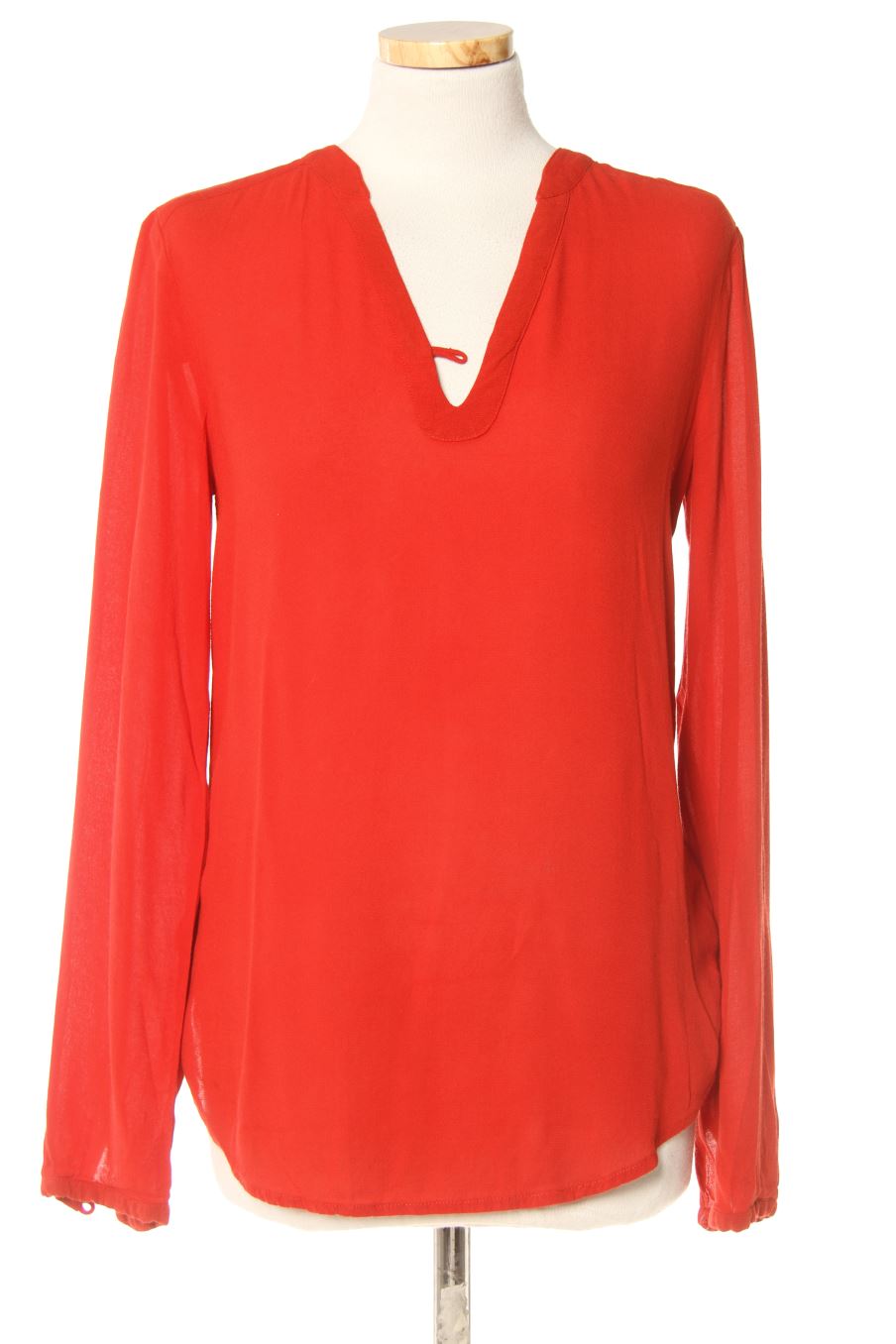 Blouse à manches longues Monoprix de la taille 36, de couleur rouge