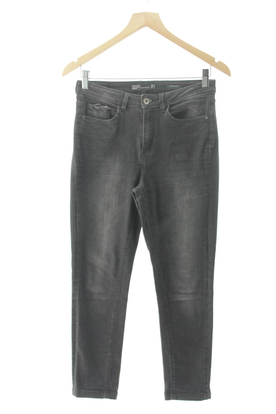 Jeans Okeysi de la taille 36, de couleur noir de denim