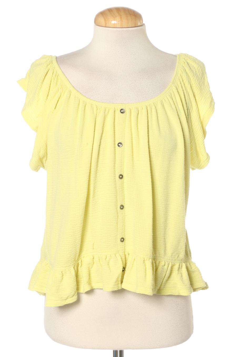 T-shirt Mango de la taille M, de couleur jaune