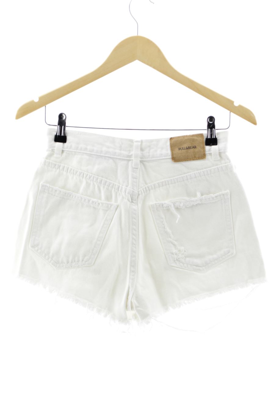 Shorts Pull & Bear de la taille 36, de couleur blanc de denim