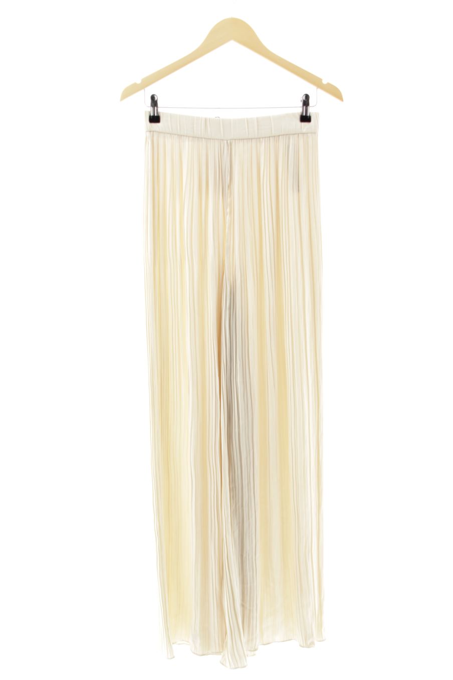 Pantalones de Zara de la talla XS, de color beige
