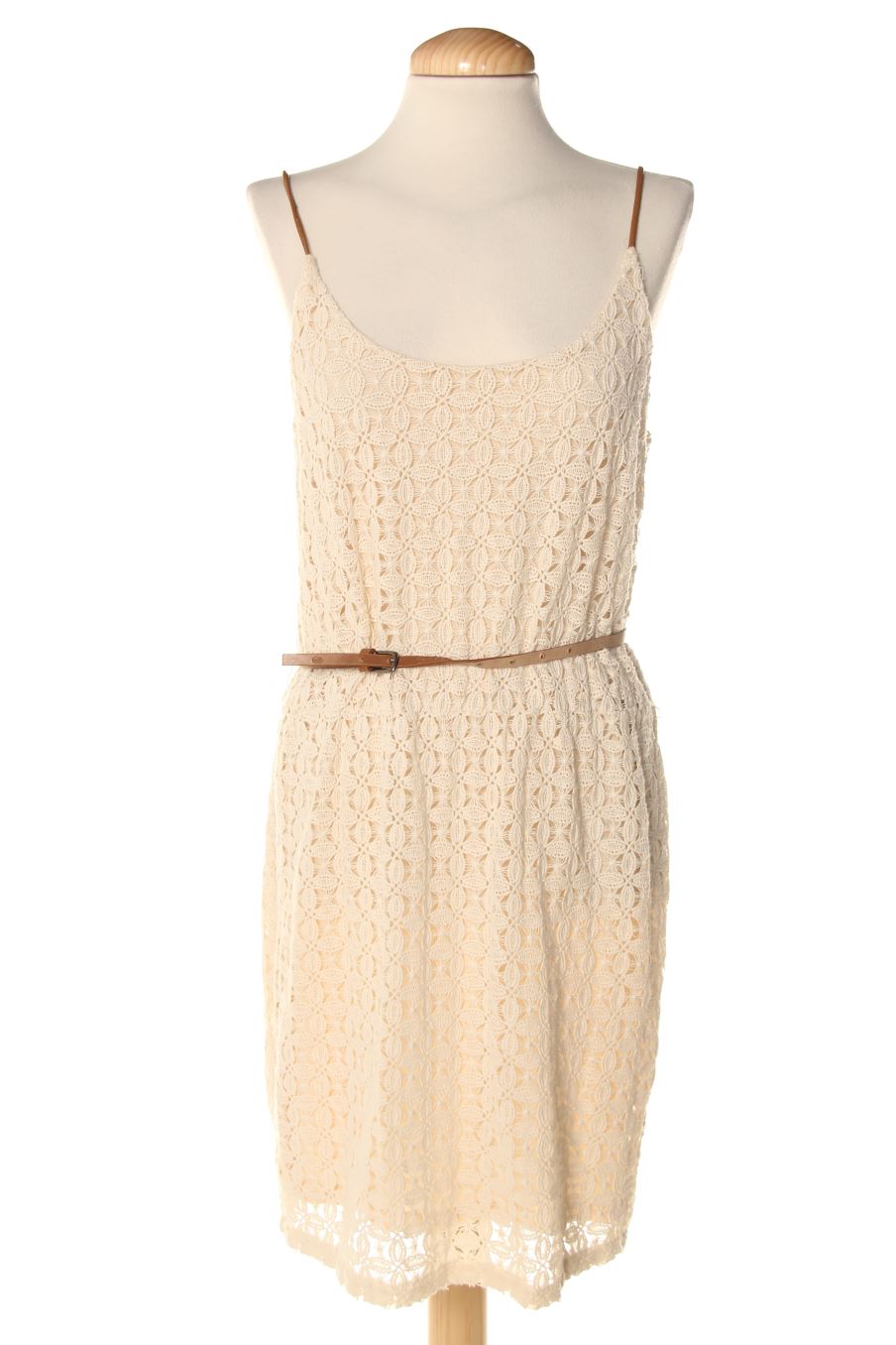 Vestido casual de Massimo Dutti de la talla M, de color beige