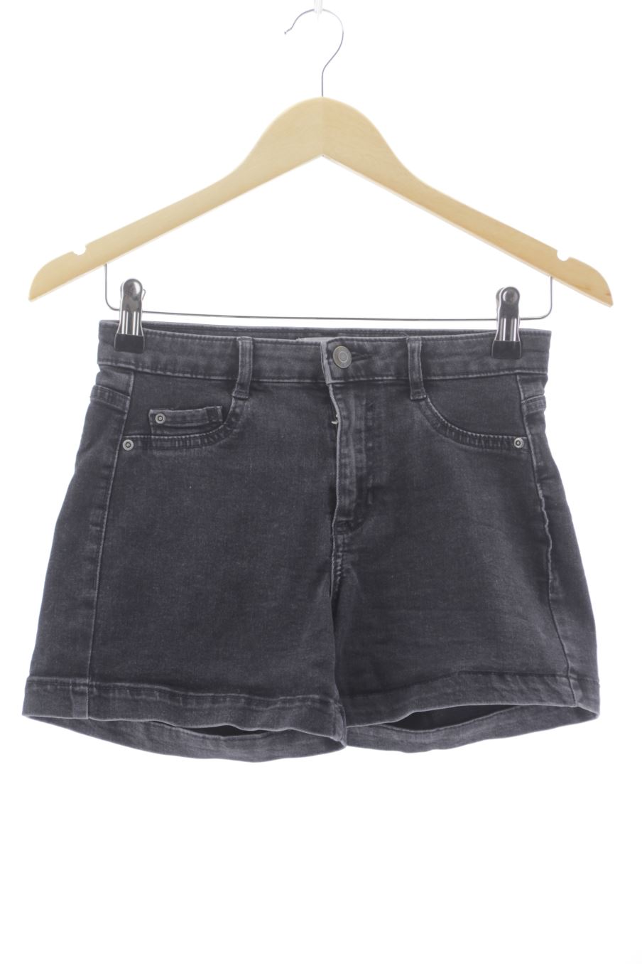 Shorts Pull & Bear de la taille 32, de couleur noir de denim