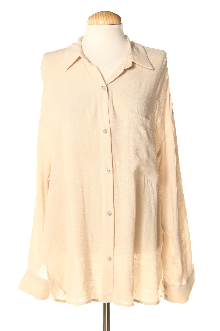 Chemise Pull & Bear de la taille M, de couleur beige