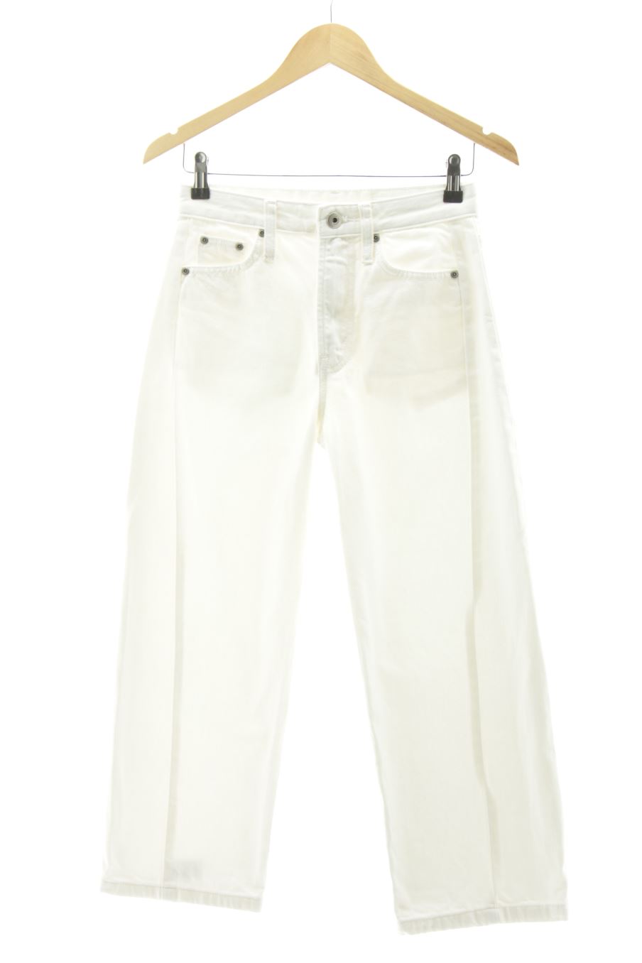 Jeans Zara de la taille 34, de couleur blanc de denim