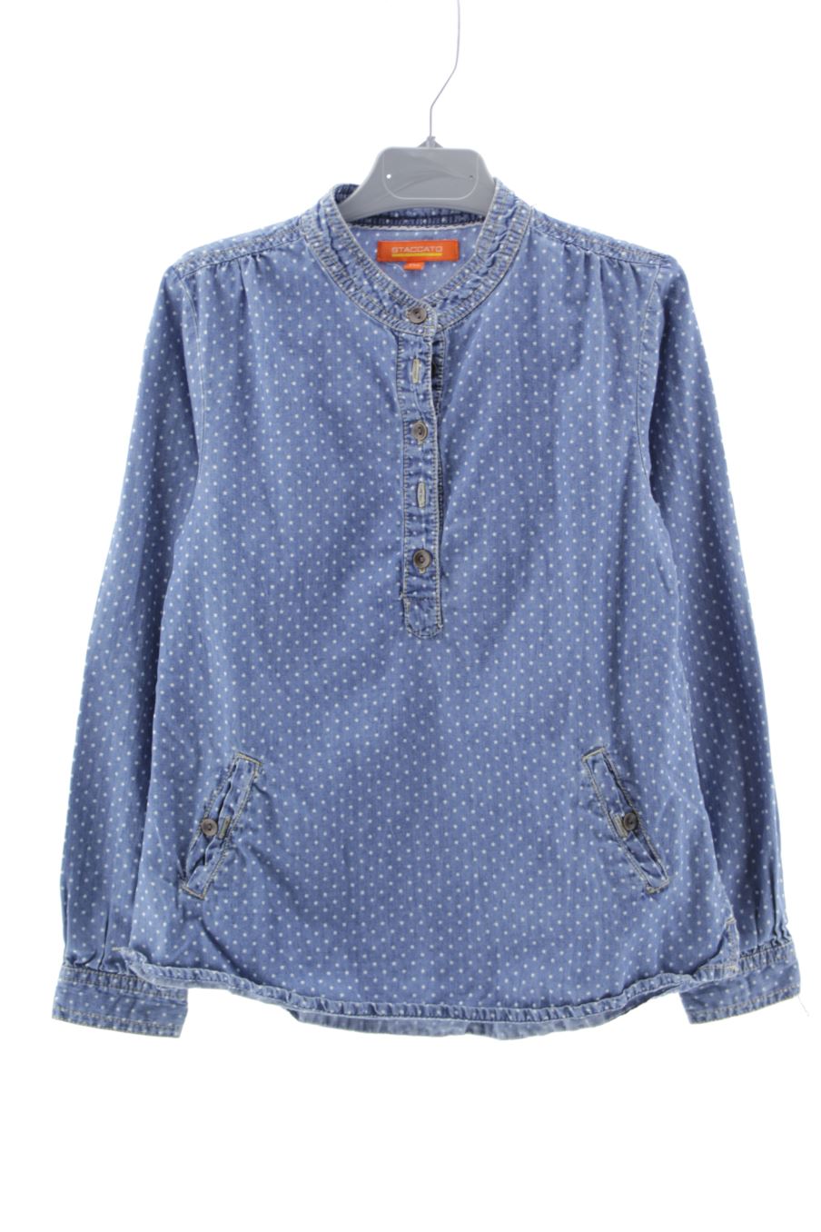 Blouse à manches longues Staccato de la taille 8 ans de denim de seconde main