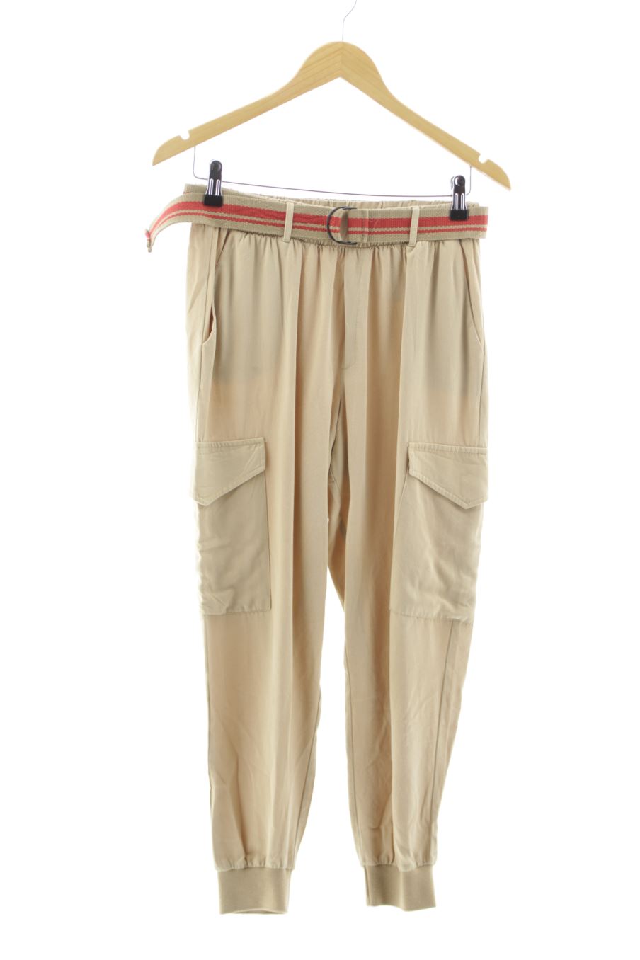 Pantalón Casual de Zara de la talla S, de color beige