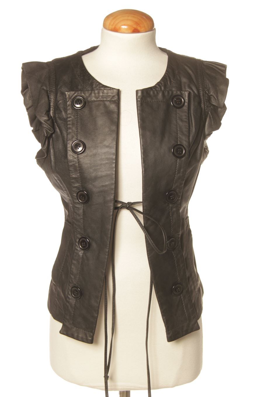 Chaleco de abrigo de Nolita de la talla 42, de color negro de piel