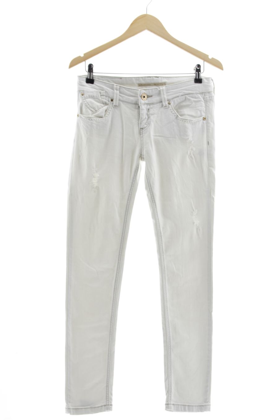 Vaquero de Stradivarius de la talla 38, de color blanco de ropa vaquera