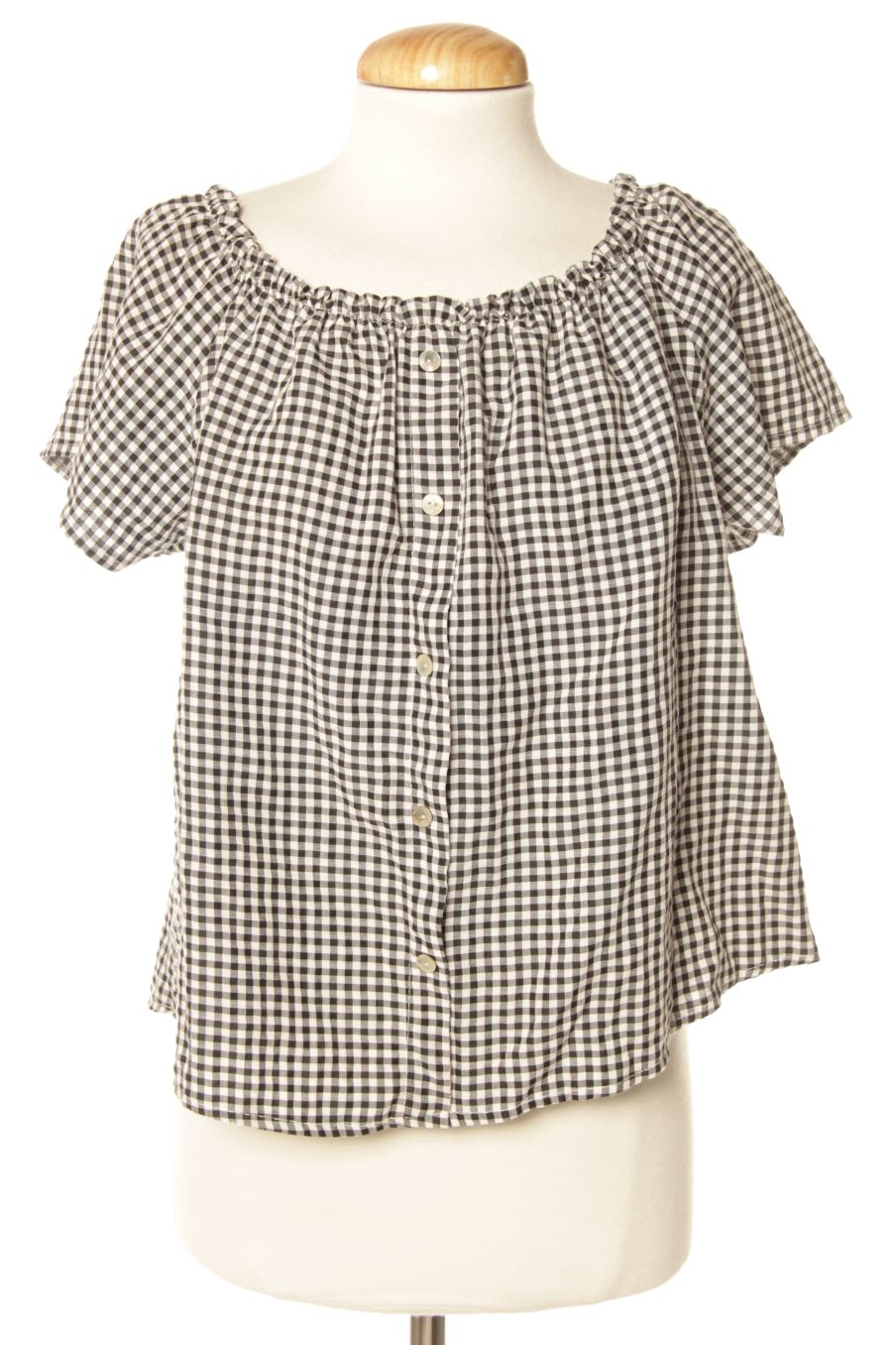 Blouse à manches courtes Mulaya de la taille M, de couleur carreaux